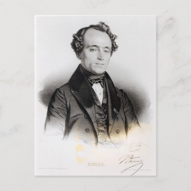 Porträtt i Alexandre Dumas Fils Vykort (Framsida)