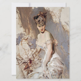 Porträtt i Alice Regnault (av Giovanni Boldini) Kort