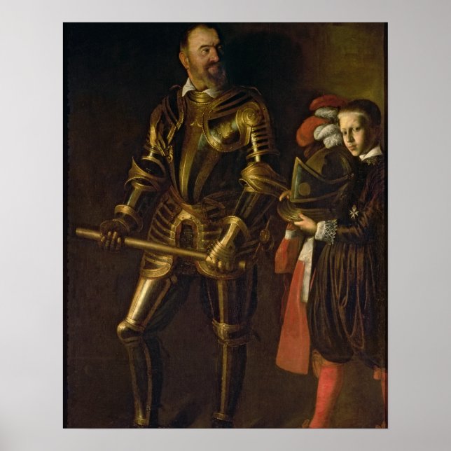 Porträtt i Alof de Wignacourt, stormästare i Poster (Framsidan)