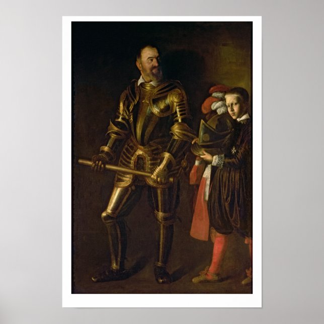 Porträtt i Alof de Wignacourt, stormästare i Poster (Framsidan)