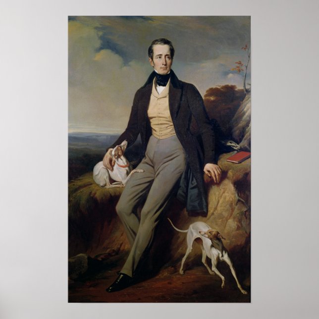 Porträtt i Alphonse de Lamartine 1830 Poster (Framsidan)