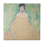 Porträtt i Amalie Zuckerkandl av Gustav Klimt Kakelplatta<br><div class="desc">Ofärdigt Porträtt i Amalie Zuckerkandl (1917) av Gustav Klimt är en vintage av Viktorian Era Symbolism bra art porträtt, där en kvinna som sitter med sin arm vikta mot henne och henne från skuldran till golv. Konstkritiker förutspår att detta biet skulle ha införlivat Klimts klassiska guld löv-teknik. I teckningen ingår...</div>