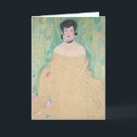 Porträtt i Amalie Zuckerkandl av Gustav Klimt Kort<br><div class="desc">Ofärdigt Porträtt i Amalie Zuckerkandl (1917) av Gustav Klimt är en vintage av Viktorian Era Symbolism bra art porträtt, där en kvinna som sitter med sin arm vikta mot henne och henne från skuldran till golv. Konstkritiker förutspår att detta biet skulle ha införlivat Klimts klassiska guld löv-teknik. I teckningen ingår...</div>