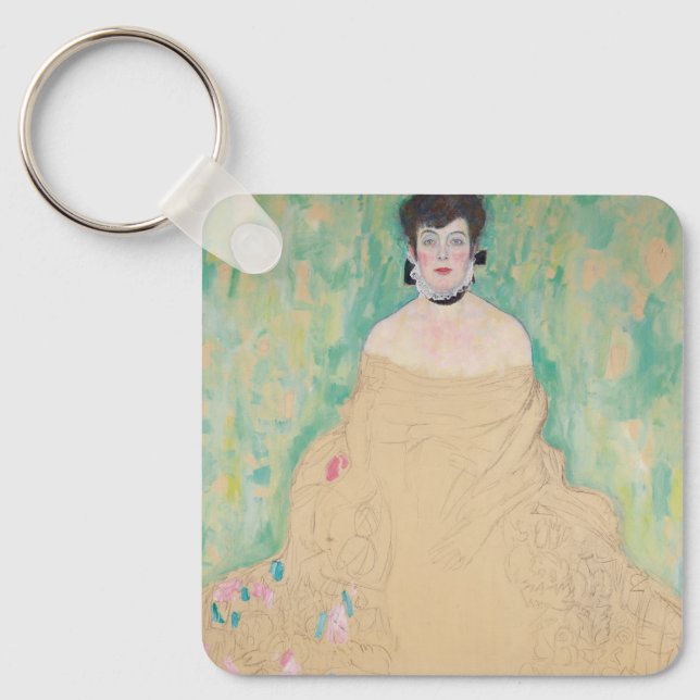 Porträtt i Amalie Zuckerkandl av Gustav Klimt Nyckelring (Framsida)