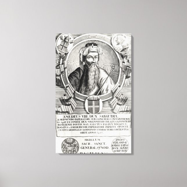 Porträtt i Amedee VIII Le Pacifique Canvastryck (Framsida)