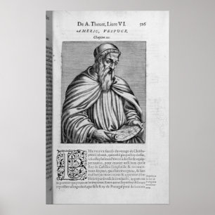 Porträtt i Amerigo Vespucci Poster