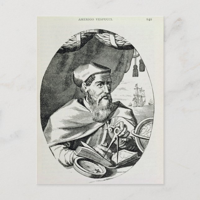Porträtt i Amerigo Vespucci Vykort (Framsida)