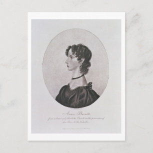 Porträtt i Anne Bronte (1820-49) från teckning i Vykort
