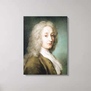 Porträtt i Antoine Watteau Canvastryck