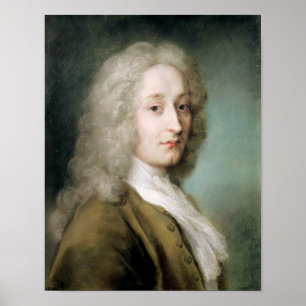 Porträtt i Antoine Watteau Poster