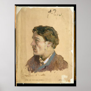 Porträtt i Anton Chekhov Poster