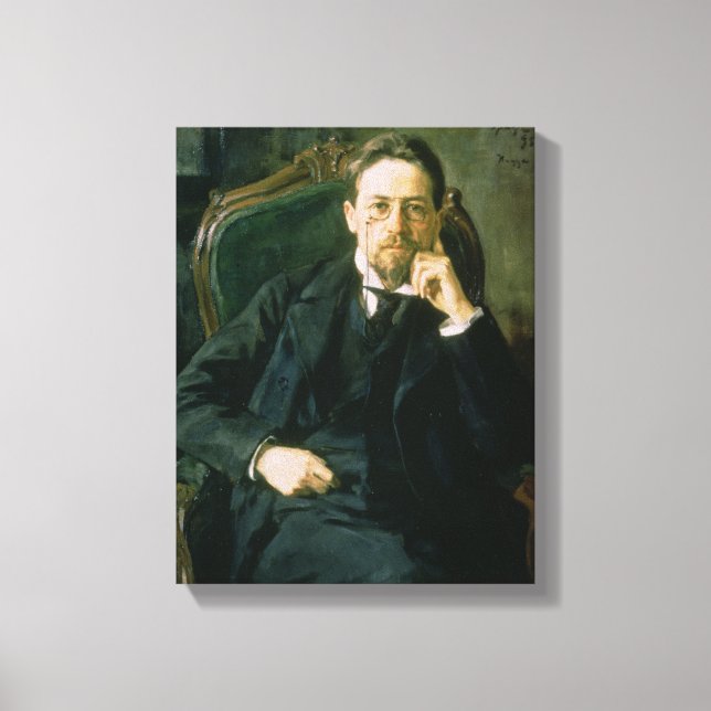 Porträtt i Anton Pavlovich Chekhov, 1898 Canvastryck (Framsida)