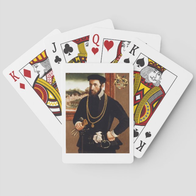 Porträtt i Anton Rummel von Liechtenstein Spel Kort (Baksidan)