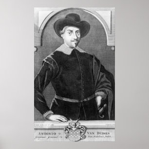 Porträtt i Antony van Diemen Poster