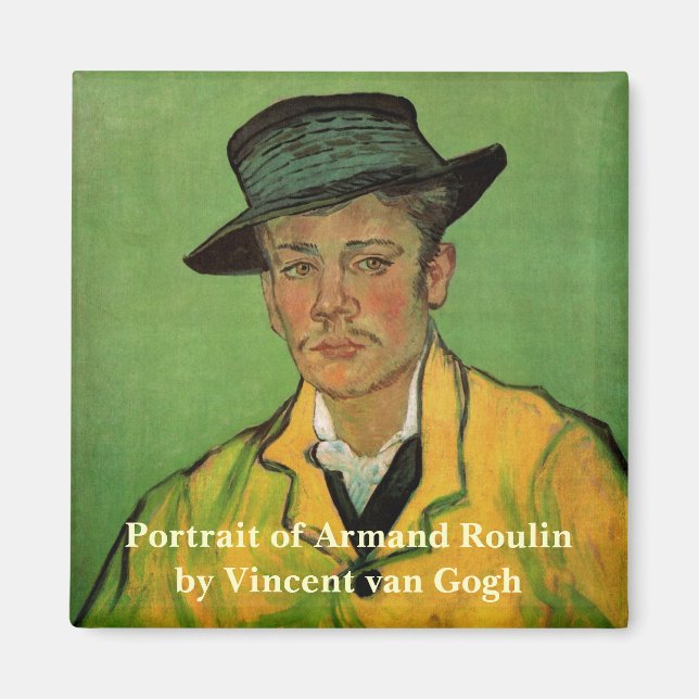 Porträtt i Armand Roulin av Vincent van Gogh Magnet (Framsidan)