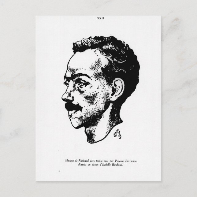Porträtt i Arthur Rimbaud Vykort (Framsida)