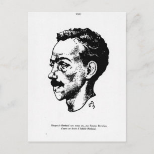 Porträtt i Arthur Rimbaud Vykort