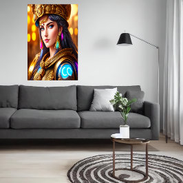 Porträtt i Athena Grekiska gudinna | AI Art Poster