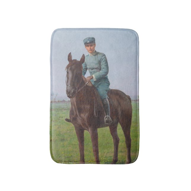 Porträtt i Attilio Triboletti (Cavalry Soldier) Badrumsmatta (Framsidan (Vertikal))