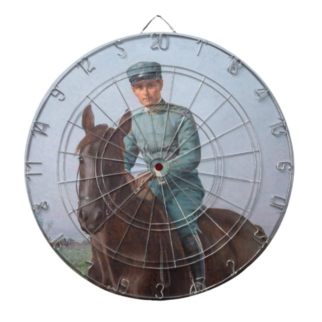 Porträtt i Attilio Triboletti (Cavalry Soldier) Darttavla (Framsidan)