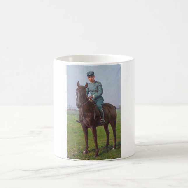 Porträtt i Attilio Triboletti (Cavalry Soldier) Kaffemugg (Center)