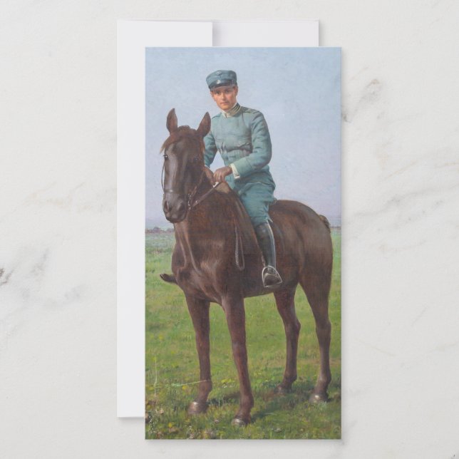 Porträtt i Attilio Triboletti (Cavalry Soldier) Kort (Framsida)
