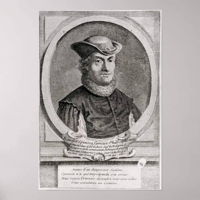 Porträtt i Baruch eller Benedict Spinoza Poster (Framsidan)
