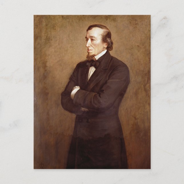 Porträtt i Benjamin Disraeli Vykort (Framsida)