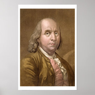 Porträtt i Benjamin Franklin (1706-90), från Le Le Poster