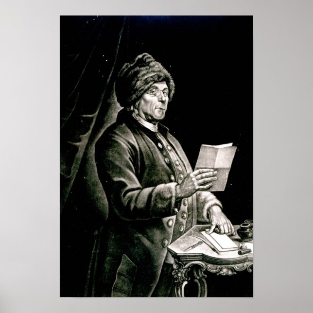 Porträtt i Benjamin Franklin, 1777 Poster (Framsidan)
