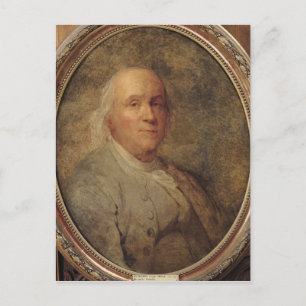 Porträtt i Benjamin Franklin, 1780 Vykort