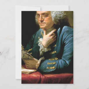 Porträtt i Benjamin Franklin Inbjudningar