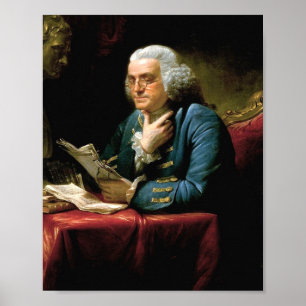 Porträtt i Benjamin Franklin Poster