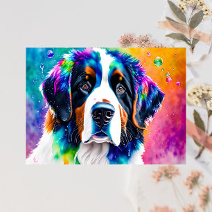 Porträtt i Bernese Mountain Hund Vykort