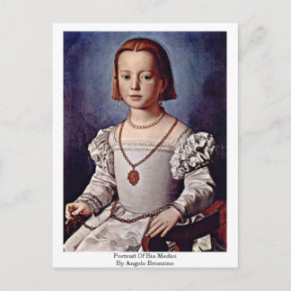Porträtt i Bia Medici av Angelo Bronzino Vykort