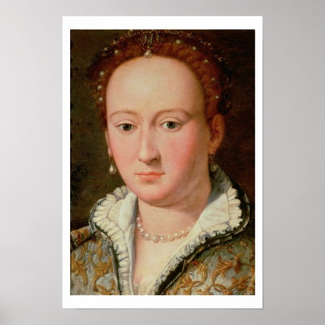 Porträtt i Bianca Cappello, c.1580 (olja på koppar Poster (Framsidan)