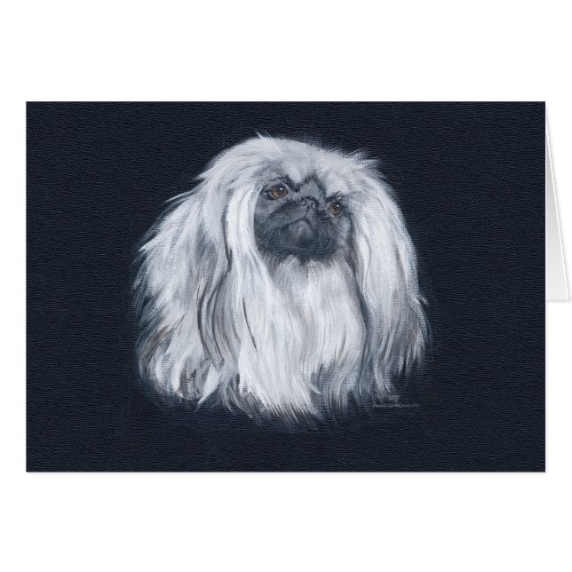 Porträtt i Black Hälsningskort (Framsidan Horizontal)