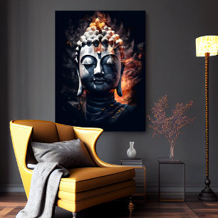 Porträtt i Buddha Digital Art-Poster Poster