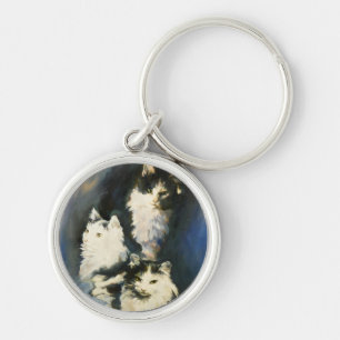 Porträtt i Buffy Keychain Rund Silverfärgad Nyckelring