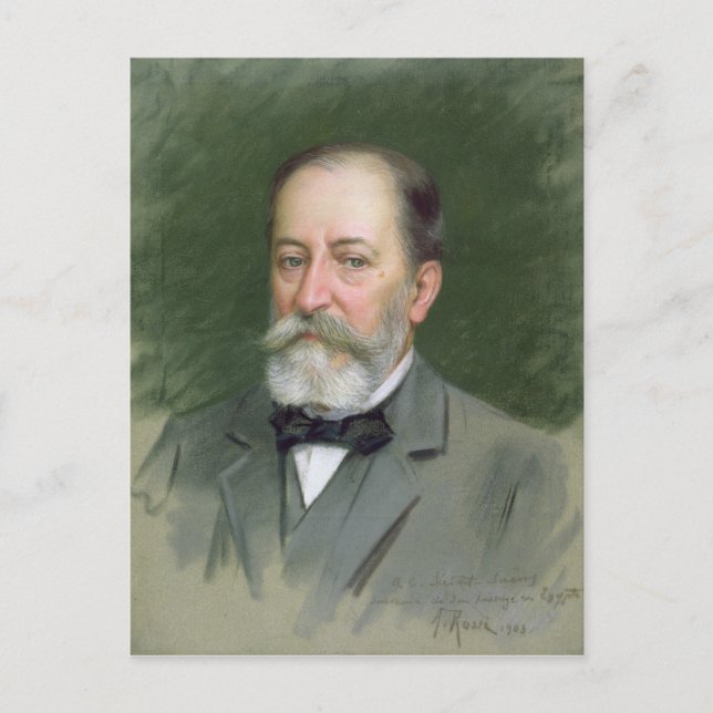 Porträtt i Camille Saint-Saens 1903 Vykort (Framsida)