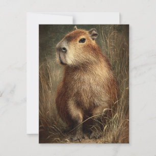 Porträtt i Capybara Vykort
