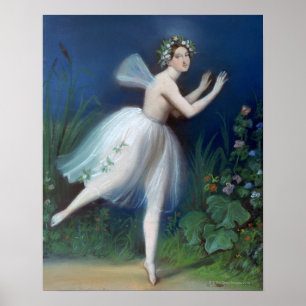 porträtt i Carlotta Grisi in Giselle Poster