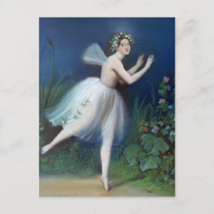porträtt i Carlotta Grisi in Giselle Vykort