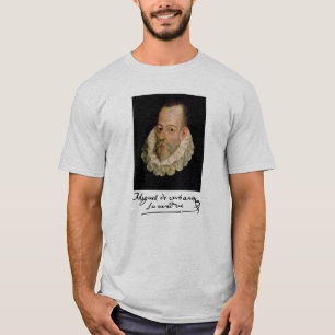 Porträtt i Cervantes och Namnteckning T-Shirt