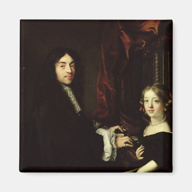 Porträtt i Charles Couperin och dottern Magnet (Framsidan)