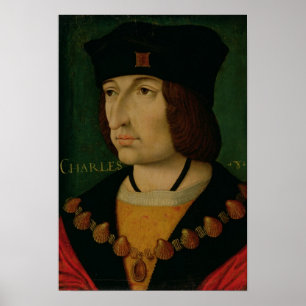 Porträtt i Charles VIII Kung av Frankrike Poster