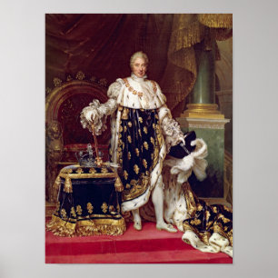 Porträtt i Charles X i Coronation Robes, 1827 Poster
