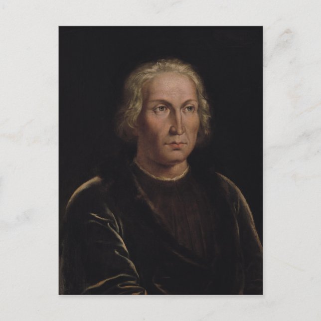 Porträtt i Christopher Columbus Vykort (Framsida)