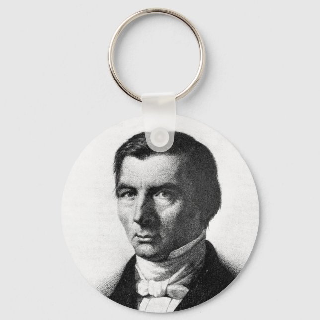 Porträtt i Classial Liberal Frederic Bastiat Nyckelring (Framsida)