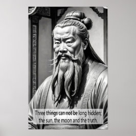Porträtt i Confucius Poster
